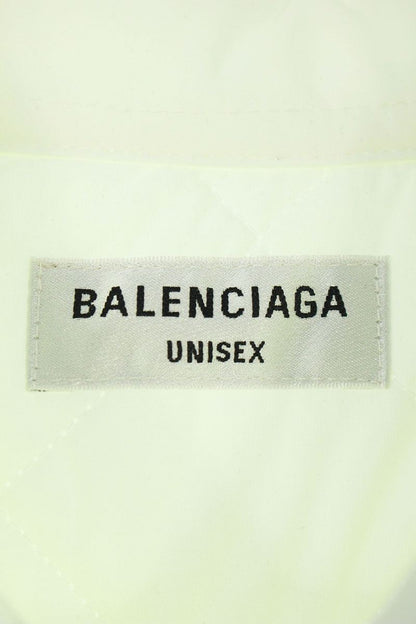 BALENCIAGA Logo Embroidered Shirt Jacket White Size XS