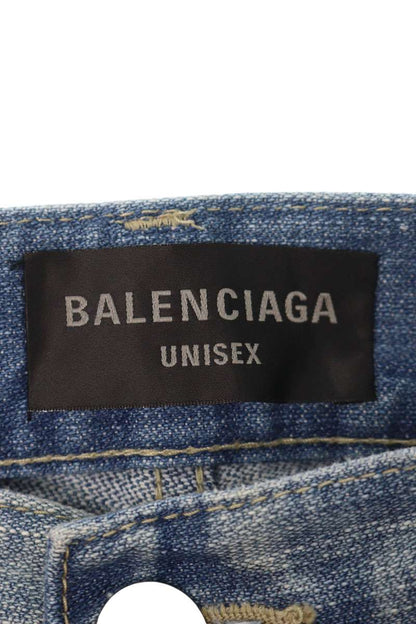 BALENCIAGA 25SS Washed Denim Pants Blue Size 32