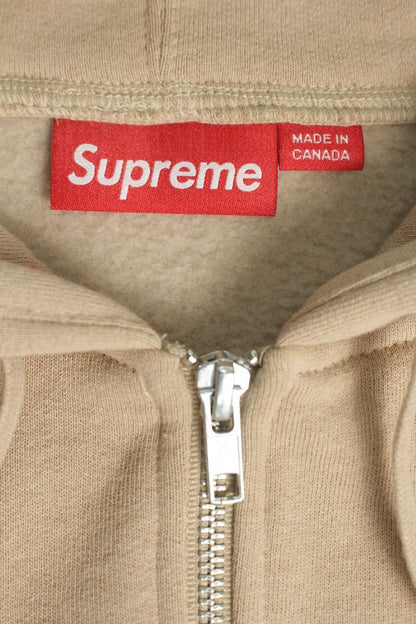 Supreme 25SS Small Box Zip Up Sweatshirt Beige Size XL