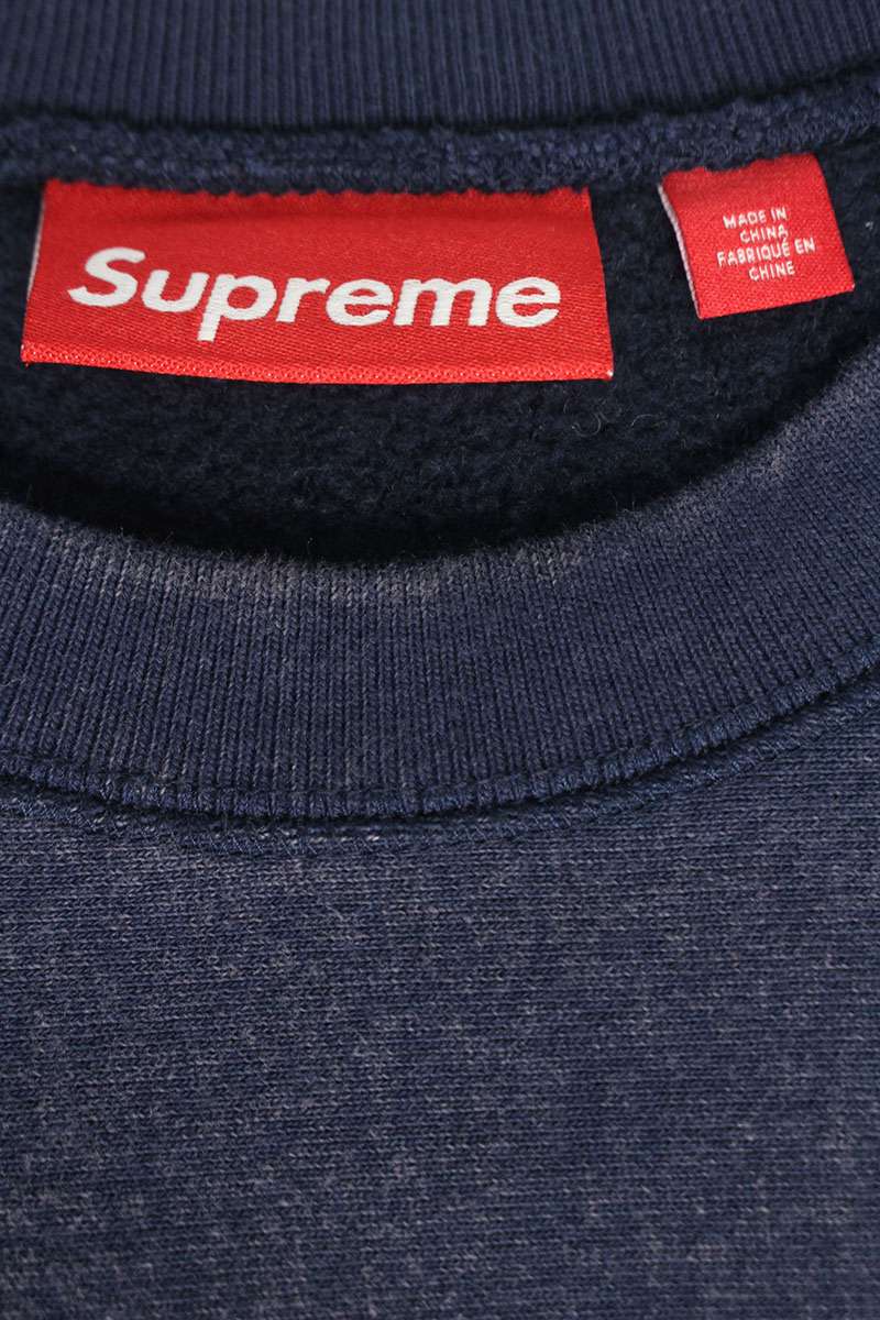 Supreme 25SS Washed Box Logo Sweatshirt Blue Size S