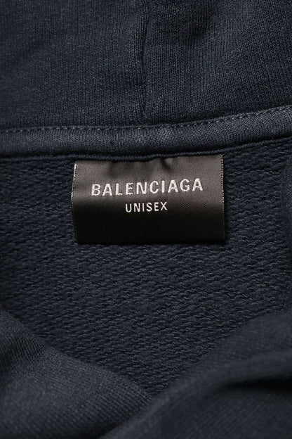 Balenciaga 25AW BB Logo Hoodie Blue Size L