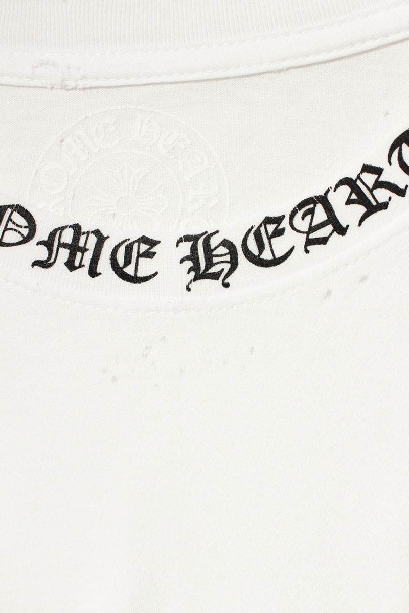 Chrome Hearts Neck Logo Long Sleeve Tee White Size L