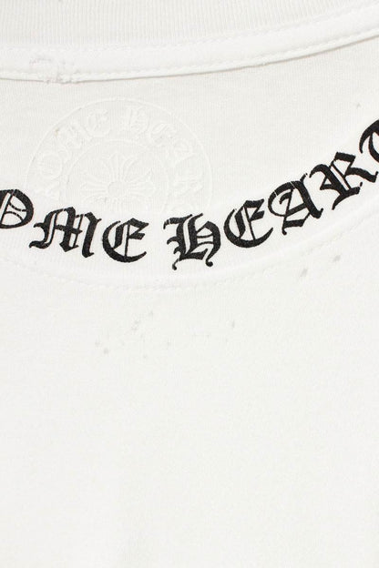Chrome Hearts Neck Logo Long Sleeve Tee White Size L