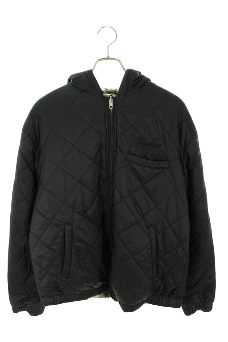 Supreme 20AW Faux Fur Reversible Hooded Jacket Gray Size M