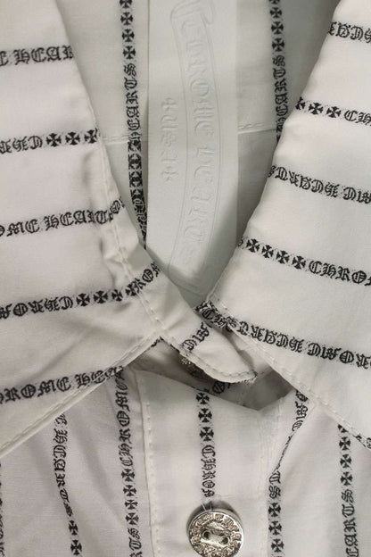 Vintage Chrome hearts Tops - Chrome Hearts MAHAL KITA Logo Print Long Sleeve Shirt White Size S - Authentic Archive