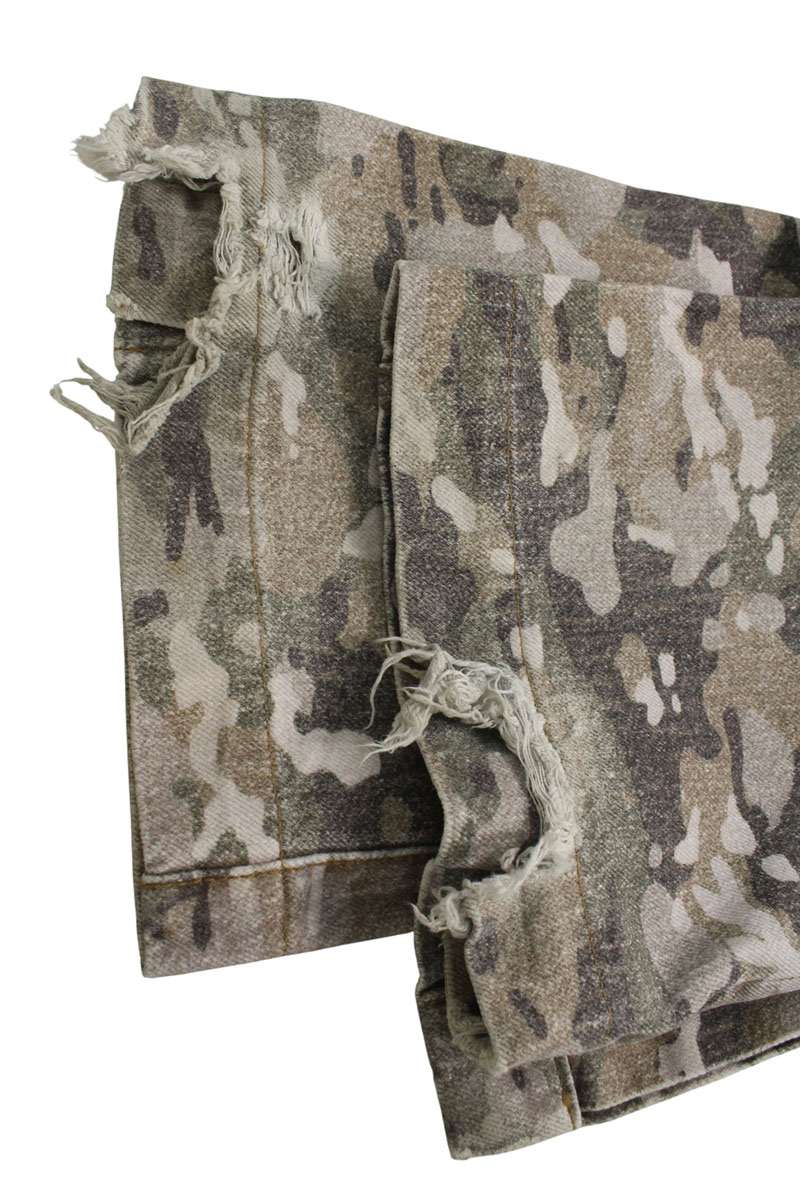Amiri Camo Cargo Flare Long Pants Gray x Brown Size 30