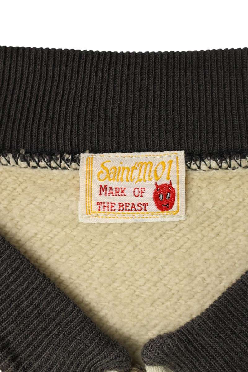 Bape x Saint Michael 26SS Vintage Zip Up Cardigan Gray Size XL