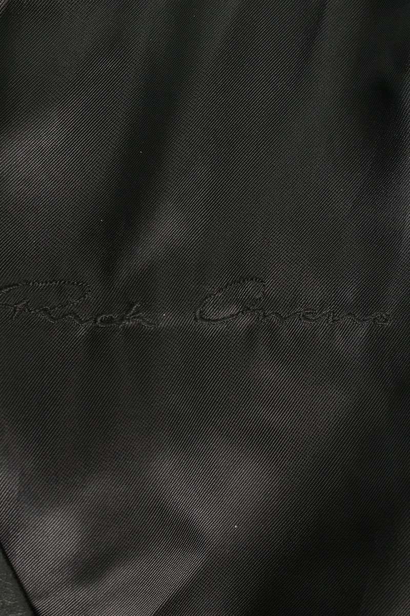 Rick Owens 24AW LBW Collarless Leather Jacket Black Size 44