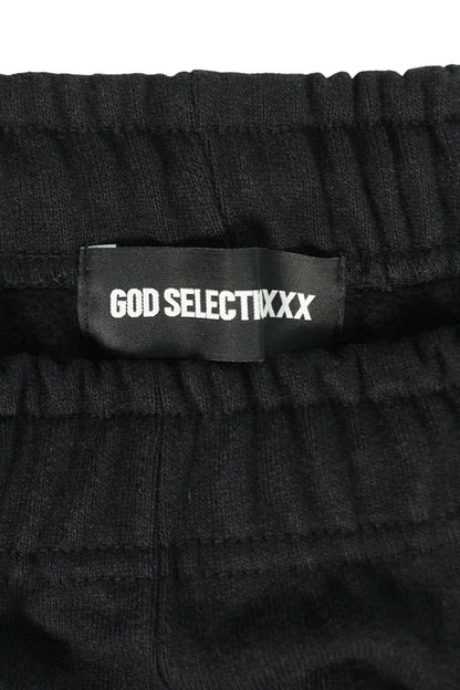GOD SELECTION XXX Logo Embroidered Long Pants Black Size US 36
