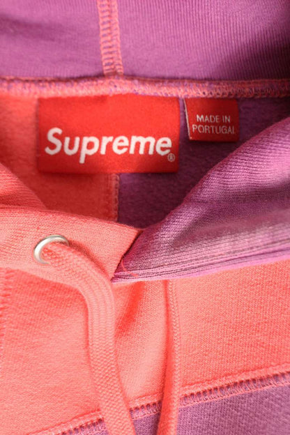 Supreme 20AW Patchwork Hooded Sweatshirt Pink x Purple Size L