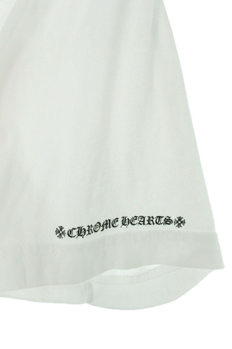 Chrome Hearts Neck Logo Print Tee White Size M