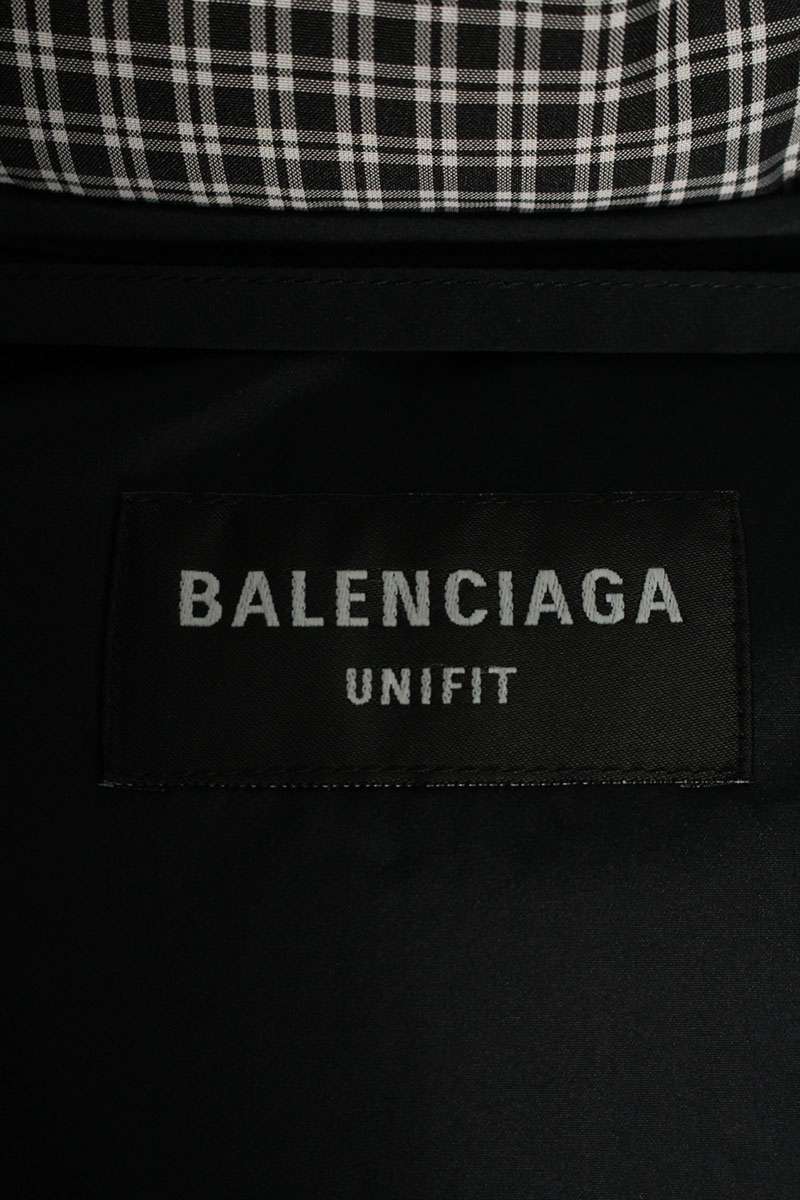 Balenciaga Logo Embroidered Down Jacket Gray Size S