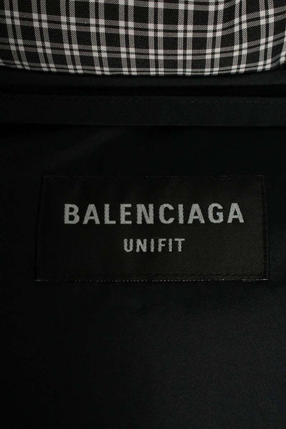 Balenciaga Logo Embroidered Down Jacket Gray Size S
