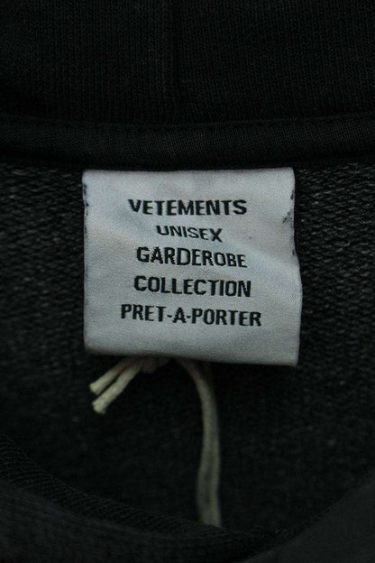 Vetements 24SS WASHEDBLACK Logo Hoodie Black Size M