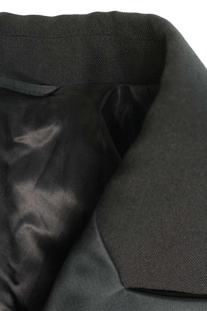 BALENCIAGA Peak Lapel Cutoff Tailored Jacket Black Size S