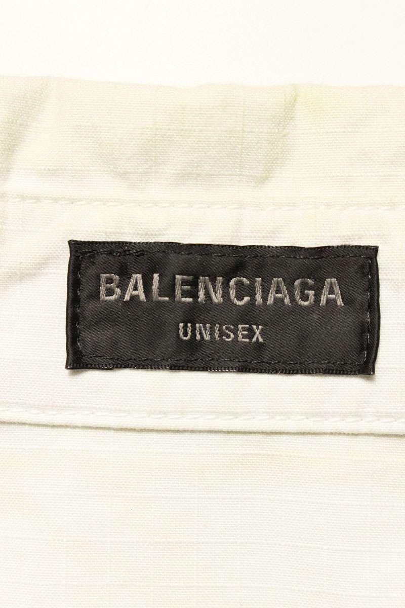 Balenciaga Logo Embroidered Vintage Long Sleeve Shirt White Size S