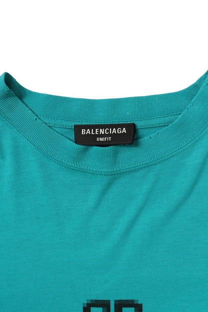 Balenciaga Logo Distressed T-Shirt Blue Size XXS