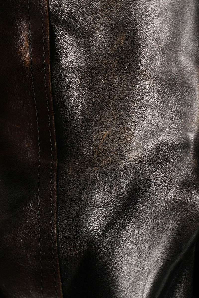 Comme des Garcons Junya Watanabe Reconstructed Leather Coat Brown Size XS