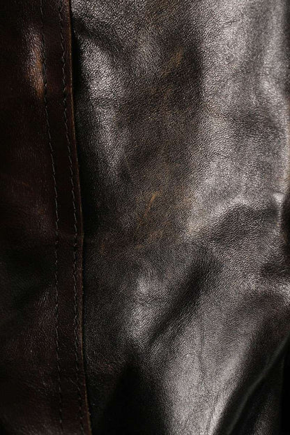 Comme des Garcons Junya Watanabe Reconstructed Leather Coat Brown Size XS