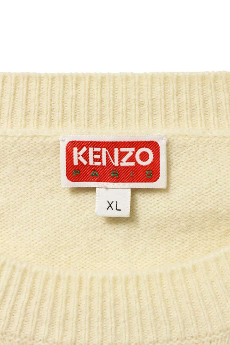 Kenzo Crewneck Knit Sweater White Size XL