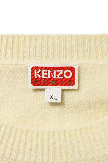 Kenzo Crewneck Knit Sweater White Size XL