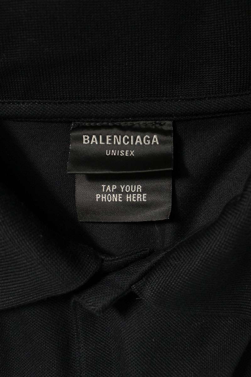 Balenciaga ebay Embroidered Short Sleeve Polo Shirt Black Size 4