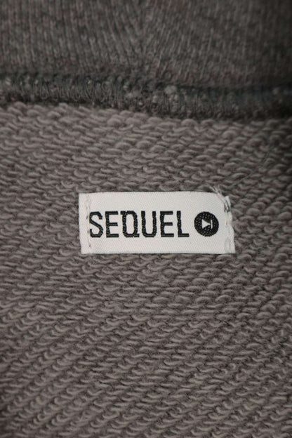 SEQUEL 23AW Logo Print Hoodie Gray Size XL