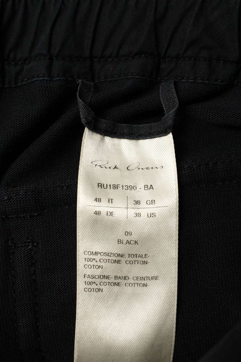 Rick Owens 18AW Cargo Jog Long Pants Black Size 34