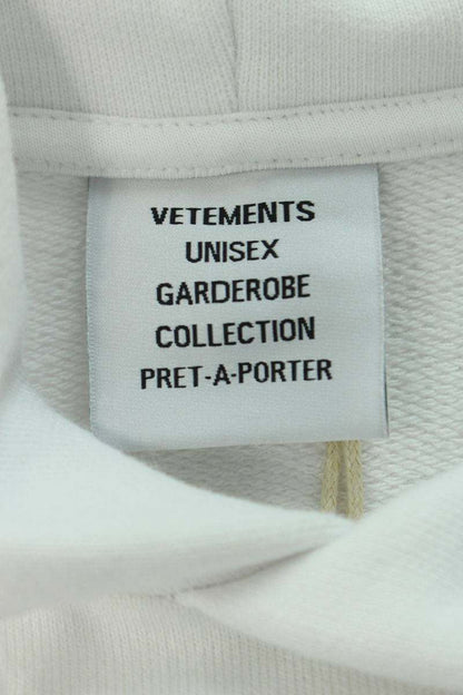 Vetements 24SS Logo Print Hoodie White x Blue Size M