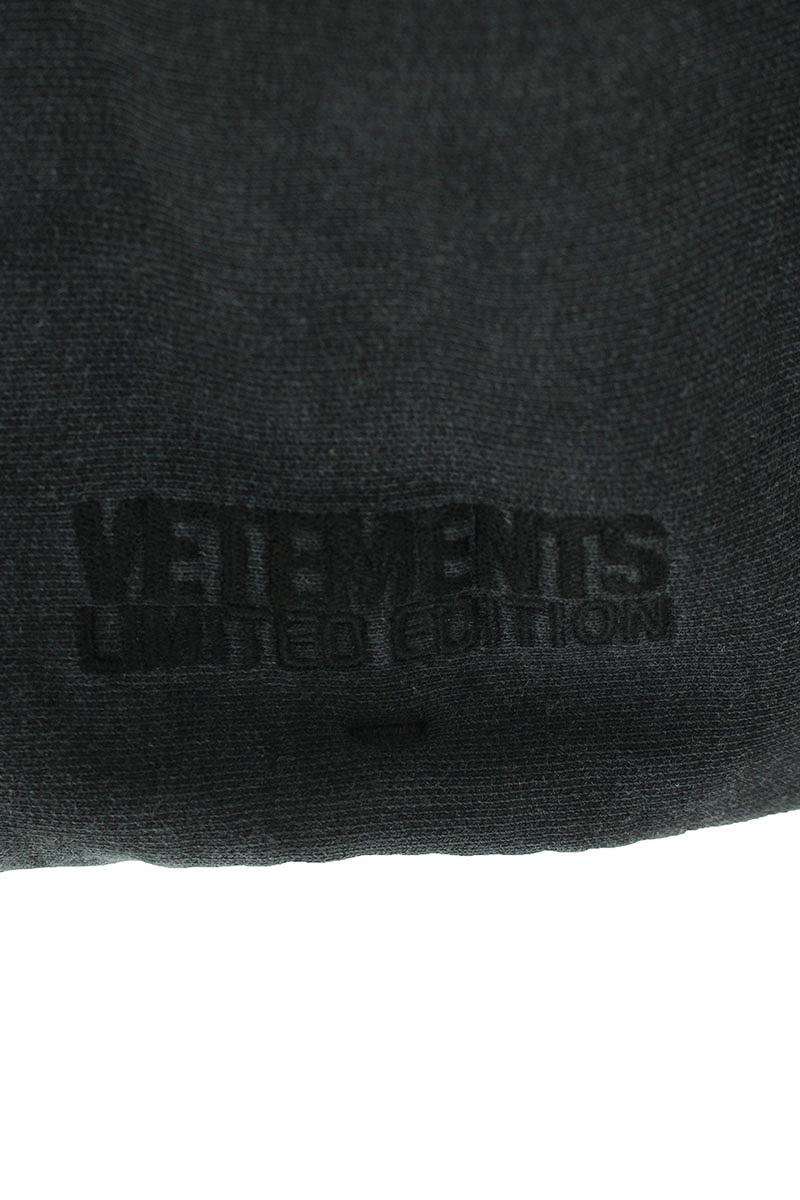 Vetements 24SS WASHEDBLACK Logo Hoodie Black Size XS
