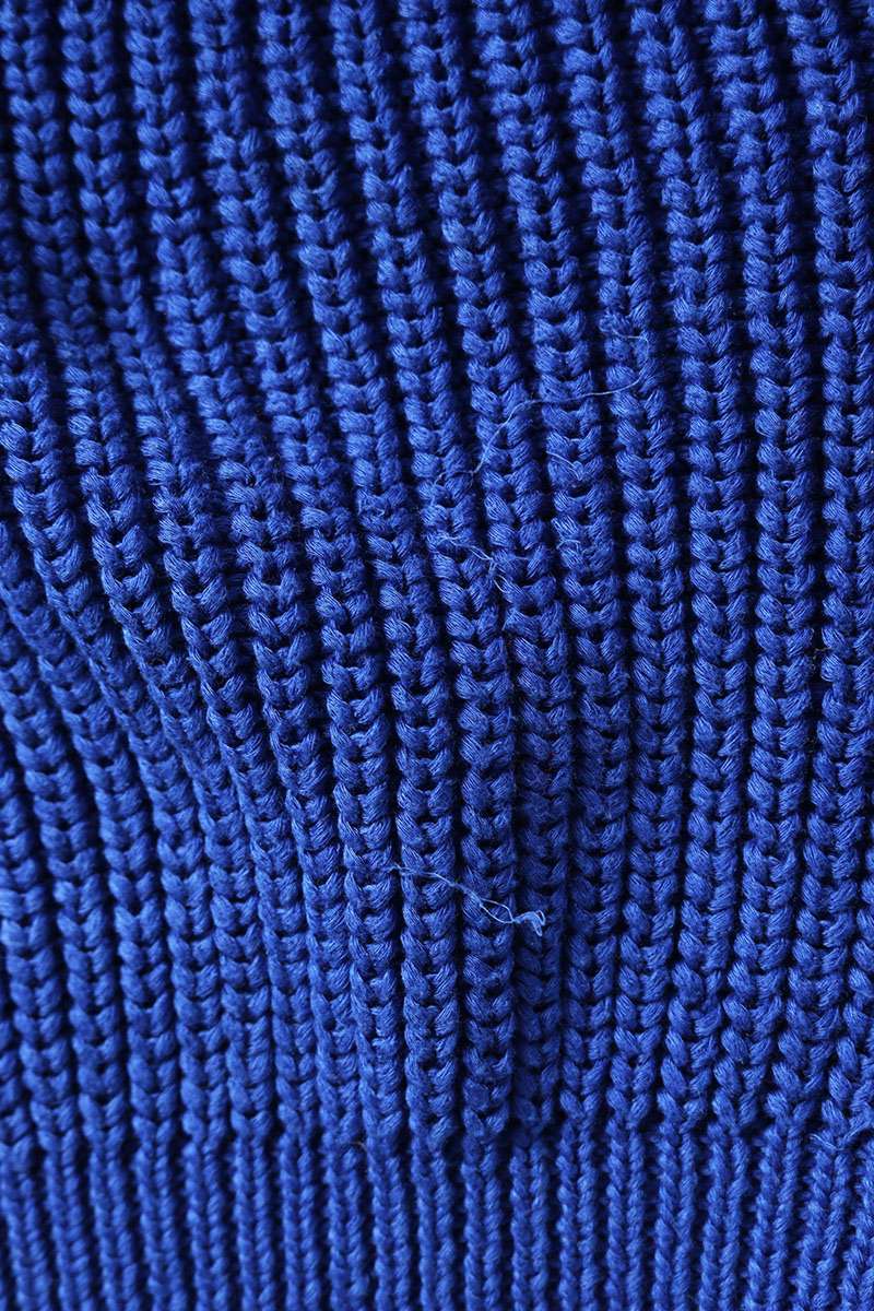 Supreme 23AW Small Box Ribbed Sweater Blue Size XL