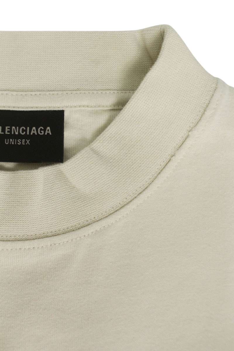 Balenciaga BEDIFFERENT Embroidered T-Shirt Beige Size S