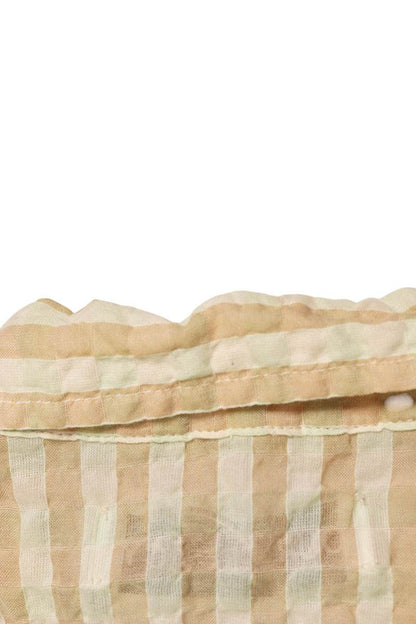 Our Legacy BASQUE SEERSUCKER CHECK Long Sleeve Shirt Beige Size 44