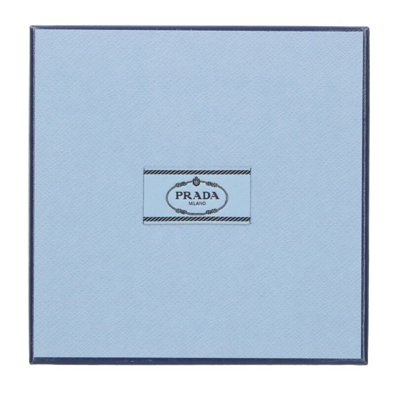 Prada Logo cotton scarf White x Black One Size