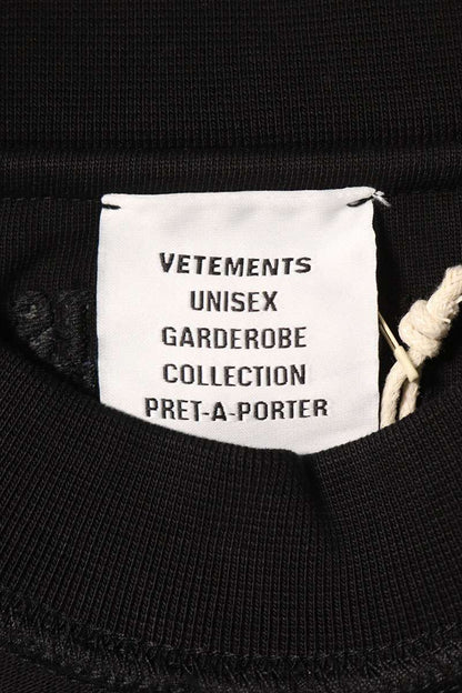Vetements 25AW SHUT DOWN Embroidered Long Sleeve T-Shirt Black Size XS