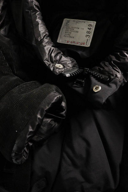 Sacai Corduroy Puffer Hooded Down Jacket Black Size L
