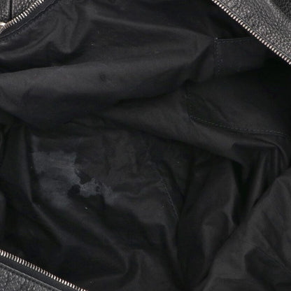 Rick Owens Leather Shoulder Bag Black x Silver