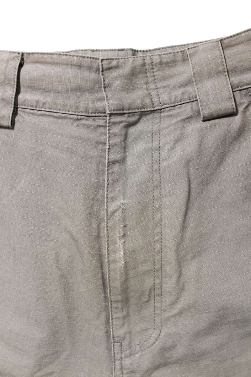 BALENCIAGA Distressed Logo Cargo Shorts Gray Size 28