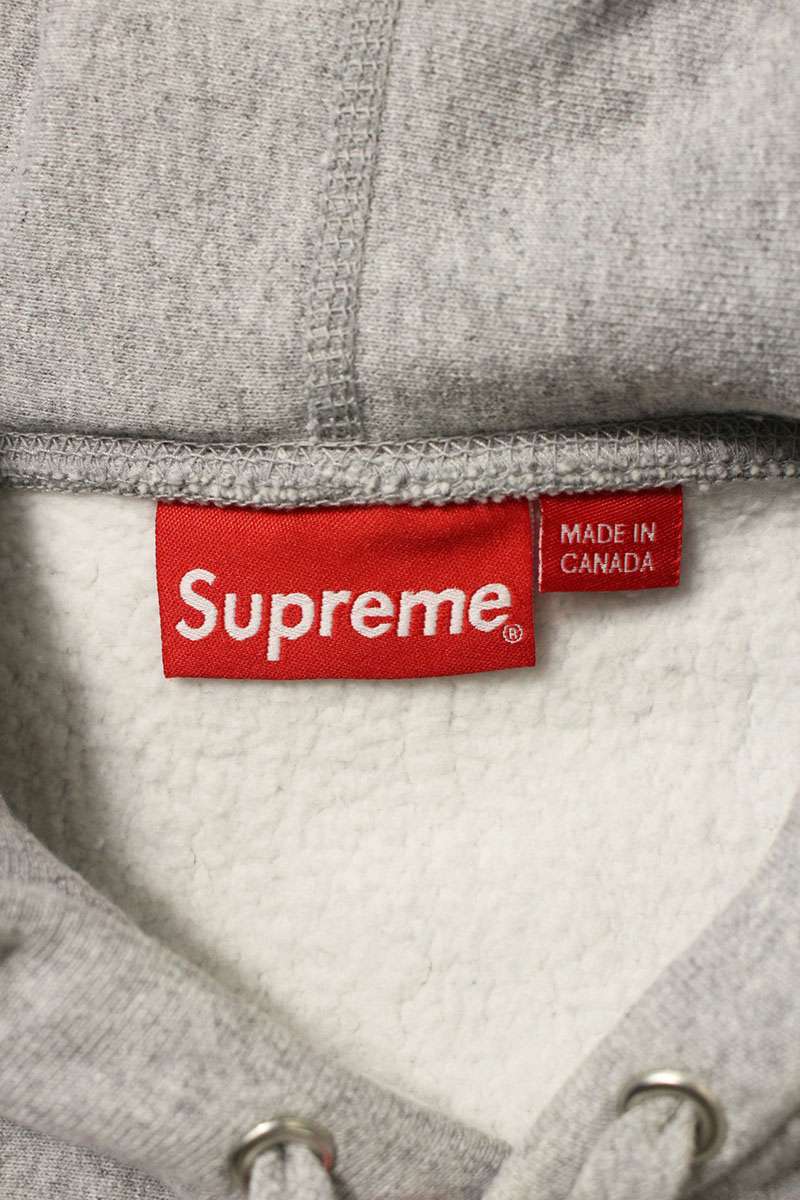 Supreme 20AW Cross Box Logo Hooded Sweatshirt Gray Size M