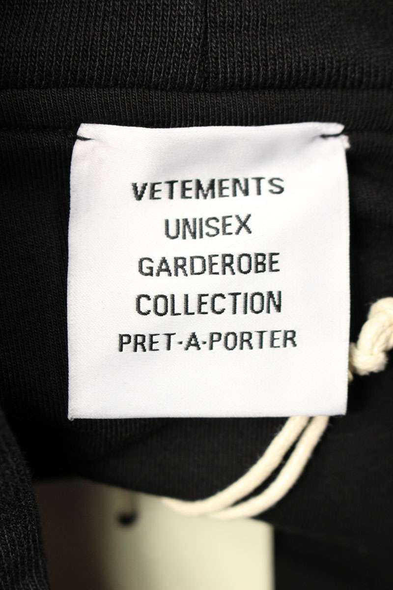 Vetements 25SS Logo Hoodie Black x Red Size XS