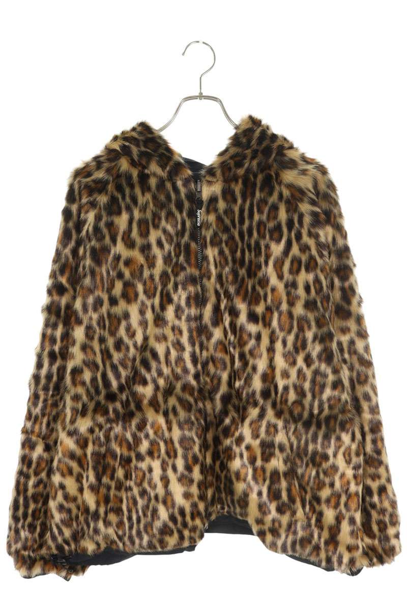 Supreme 25SS Faux Fur Reversible Hooded Track Jacket Black Size XL