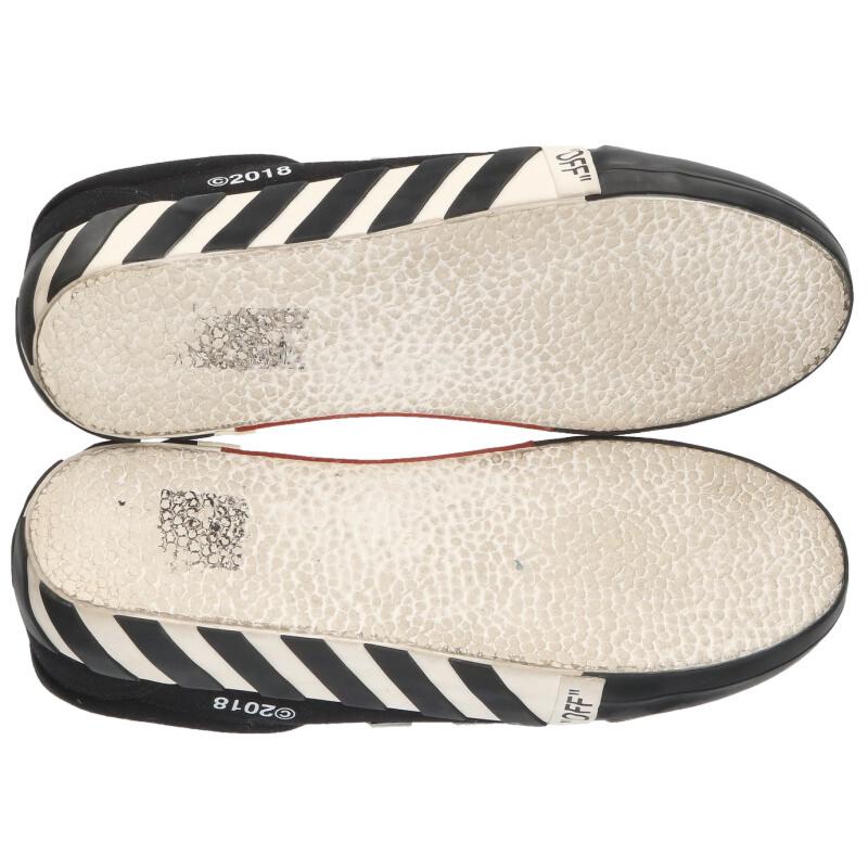 Off-White VULCANIZED STRIPED LOW TOP Sneakers Black x White Size 45
