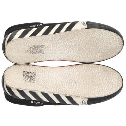 Off-White VULCANIZED STRIPED LOW TOP Sneakers Black x White Size 45