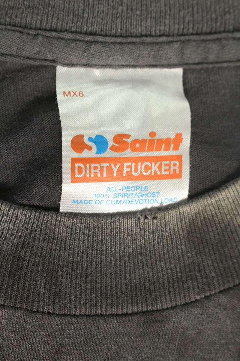 Saint Michael 25SS Print Vintage T-Shirt Gray Size L
