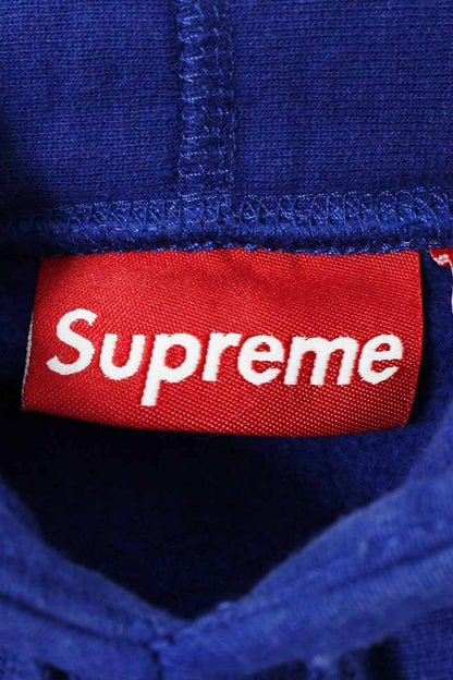 Supreme 08AW Box Logo Pullover Royal Logo Pullover Hoodie Blue Size M