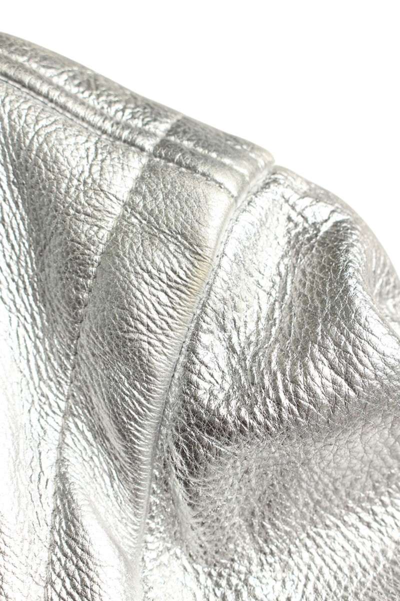 Supreme x Schott 25SS Leather Clip Jacket Silver Size M