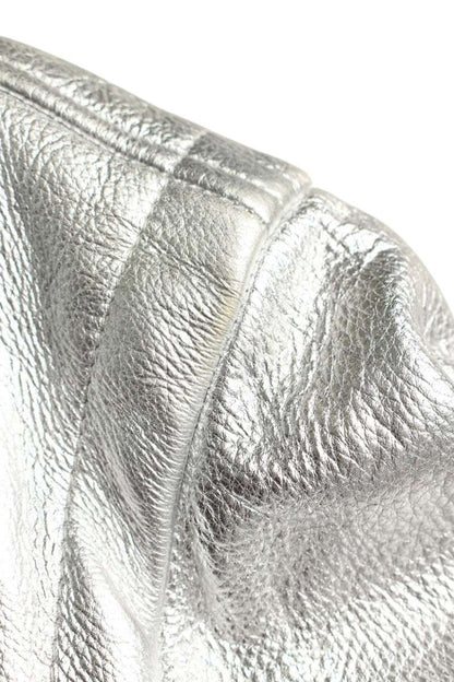 Supreme x Schott 25SS Leather Clip Jacket Silver Size M