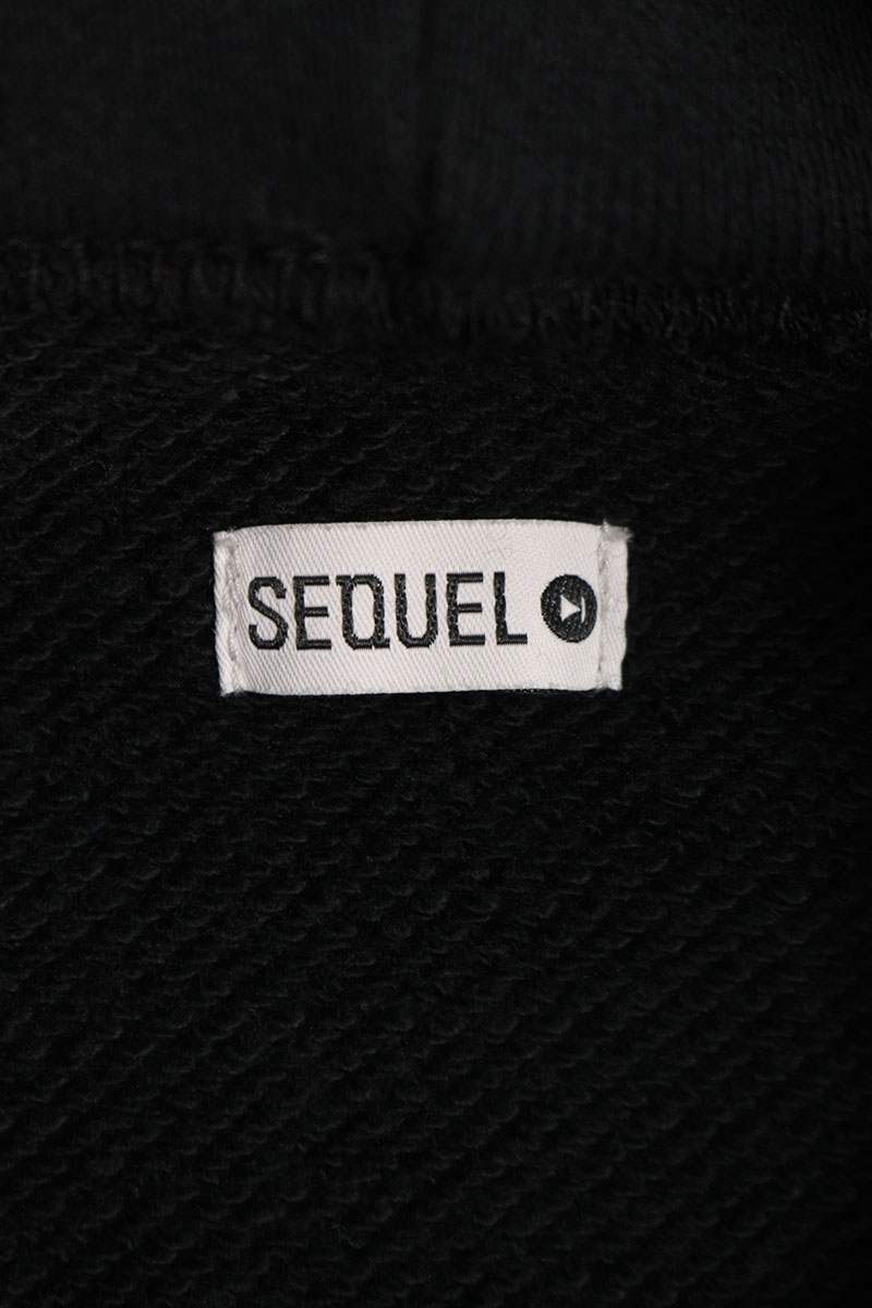 SEQUEL 23AW Logo Print Hoodie Black Size S