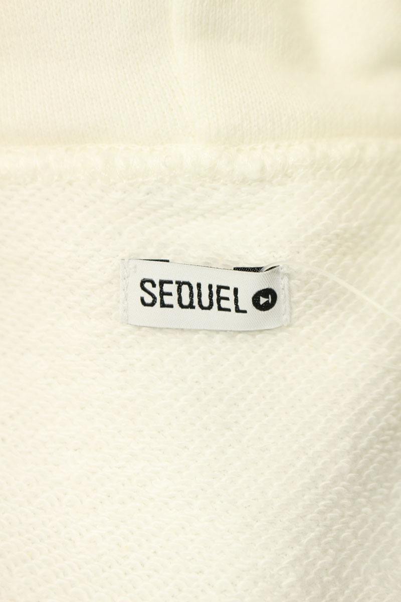 SEQUEL 24AW white Print Pullover Hoodie White Size XL