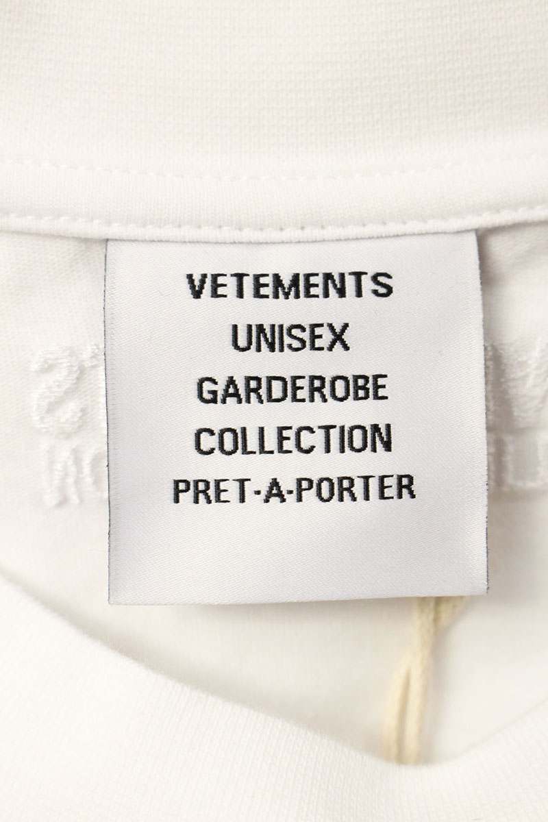 Vetements 25SS VM Long Sleeve T-Shirt White Size S